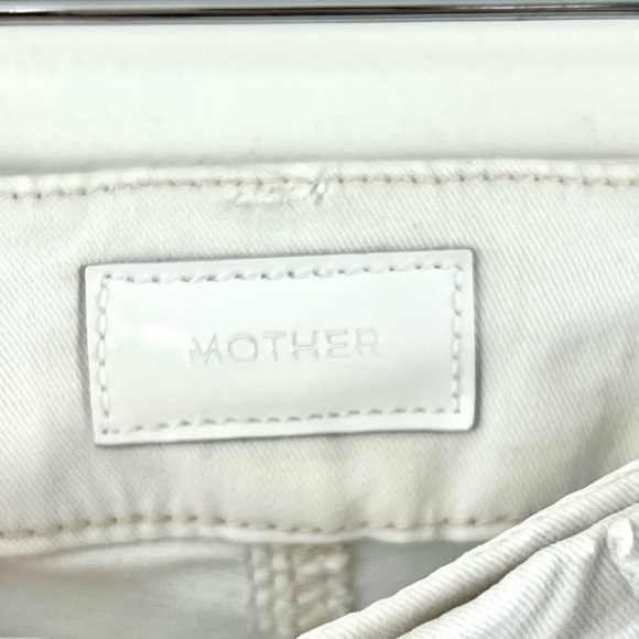 MOTHER The Roller Prep Chalk Orange Racer Stripe High Waist Flare Pants Size 26 - Picture 8 of 15